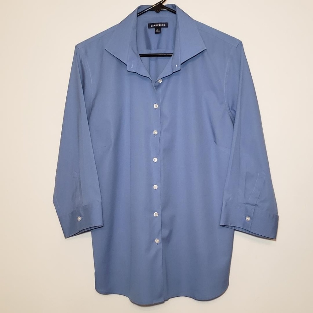 Lands End womens button down 3/4 sleeve size 14